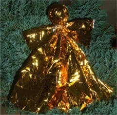 Artikelbild Adventskalenderengel aus Rettungsdecken basteln