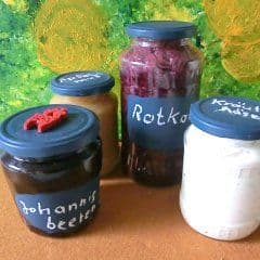 Schraubverschlussgläser mit Tafellack